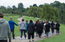 every one walking together